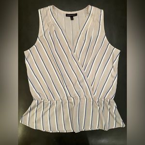 Sleeveless striped blouse